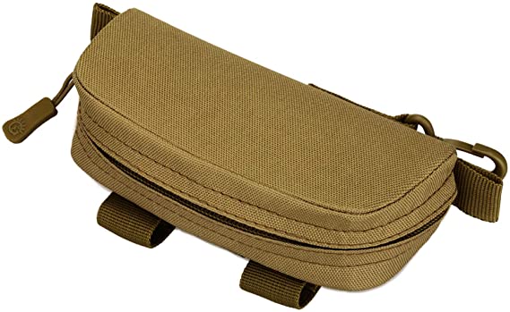 Protector Plus Tactical MOLLE Glasses Hard Case Military Sunglasses Protective Box Eyeglasses Carrying Bag Pouch with Clip