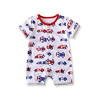 Ferenyi US Baby Boys Clothes Baby's Cute Short Sleeves Cotton Romper