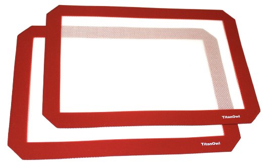 2 x Silicone Mat Non-Stick Pad 12 x 85 inch Platinum Cured by TitanOwl