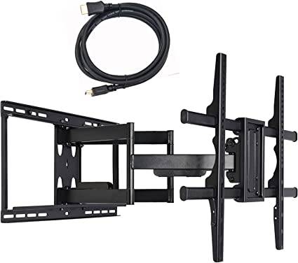 VideoSecu Articulating Full Motion Large TV Wall Mount Bracket for Most 60" 65" 70" 75" 80" 82" 85" 88" Sharp Vizio Samsung LED LCD OLED Plasma TV 24 inch Extension Max Loading up to 135 LBS 1B0
