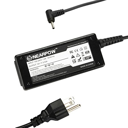 Nearpow Samsung Chromebook 3 / 2 / 1 11.6" Charger Adapter, Models: XE500C13, XE500C12, XE300C12, PA / AD-4012NHF, Compatible with Chromebook 3 XE500C13-K01US, XE500C13-K02US, XE303C12-A01US, Chromebook 2 XE500C12- K01US, 503C XE503C12, XE503C32, New Chromebook 303C Series Google Chrome Os, 12V 3.33A 40W