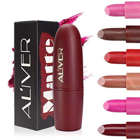 6 Colors Matte Lipstick Set, Long Lasting Velvet Lips Tint Liquid Lipstick Waterproof Lipstick Makeup 6pcs/kit