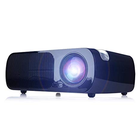 Yuntab Video Projector BL20,Home Theater Mini Projector,2600 Lumens,Supports HD 1080p,with 200" Projection Size,Multimedia LCD Projector for Movie Party Game Home Entertainment