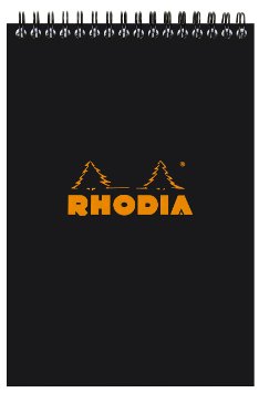 Rhodia Notepads Lined Black, 6 X 8 1/4