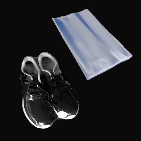 FONHERILI Shrink Wrap for Shoes Cellophane Bags for Gift Baskets Clear Plastic 100 Pcs PVC Bag Protector (100)