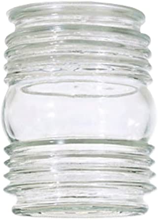 Clear Cylindrical Glass Shade - 3-1/4-Inch Fitter Opening