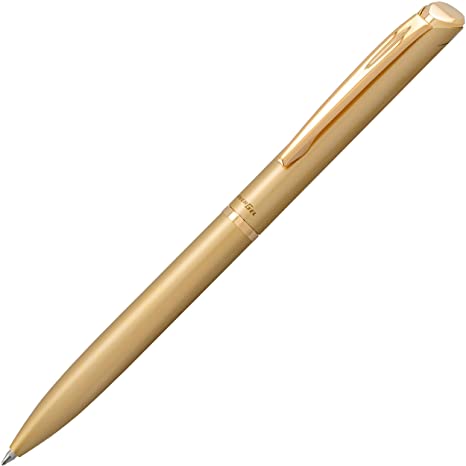 Pentel EnerGel Style Premium Liquid Gel Pen, (0.7mm) Medium line, Gold Barrel, Black Ink w/Gift Box (BL2007XABX)