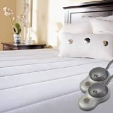 Sunbeam Quilted Polyester Heated Mattress Pad Queen