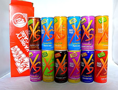 XS Energy Drinks - Variety Pack 12 Cans 8.4 Ounce Each