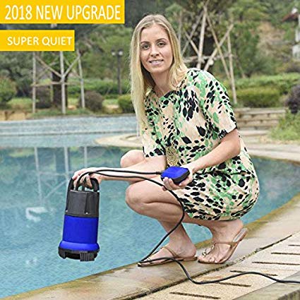 Professional 400W 1/2 HP Submersible Sump Pump 110V 2115GPH Energy Saving Clean Water Pump for Home, Swimming Pool Pond US STOCK (blue)