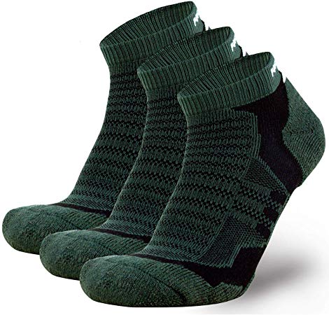 Pure Athlete Merino Wool Socks Men, Women – Low Cut Cushioned Athletic Running Sock, Moisture Wicking