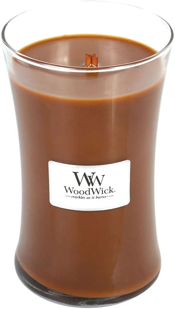 Hot Toddy WoodWick Glass Jar Scented Candle, Large 22 oz.