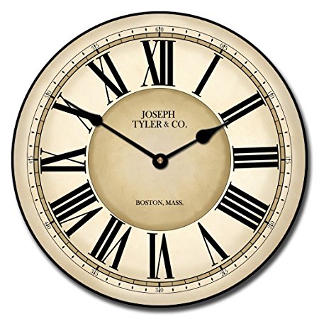 Waterford Wall Clock, Available in 8 sizes, Most Sizes Ship the Next Business Day, Whisper Quiet.