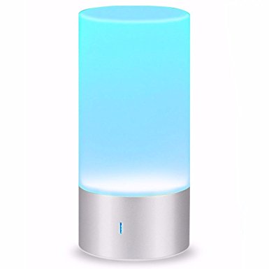 LED Bedside Lamp,ELEGIANT Smart Touch Table Lamp with Bluetooth Speaker,LED Colour Changing Mood Lamp Support Warm White Light & Dimmable RGB Color Change for Home Party Wedding