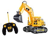 Top Race 7 Channel Full Functional RC Excavator Battery Powered Electric RC Remote Control Construction Tractor With Lights and Sound TR-111