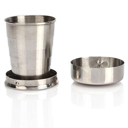 LQZ Portable Stainless Steel Collapsible Cup