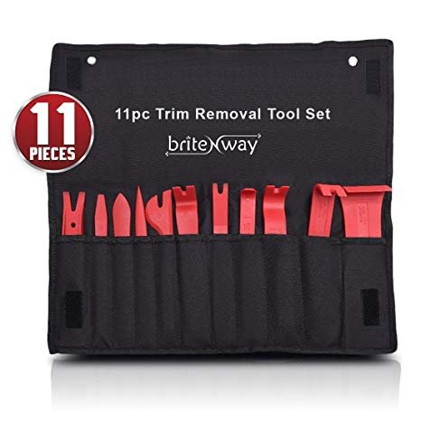 Premium Quality 11 Pcs Auto Trim Car Upholstery Removal Tools Set By BriteNway – Fiberglass Nylon Remover Kit – For Professional & Personal Use – Extremely Durable – Protects Your Car’s Surfaces