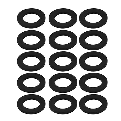 uxcell Nitrile Rubber Flat Washers 27mm OD 16mm ID 3mm Thickness for Faucet Pipe Water Hose, Pack of 15