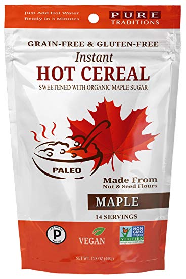 Instant Hot Cereal, Maple, Certified Paleo, Vegan, Grain & Gluten Free, 14 Servings