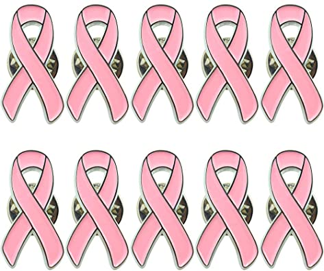Masonicbuy Pink Ribbon Breast Cancer Awareness Lapel Pin Color 2