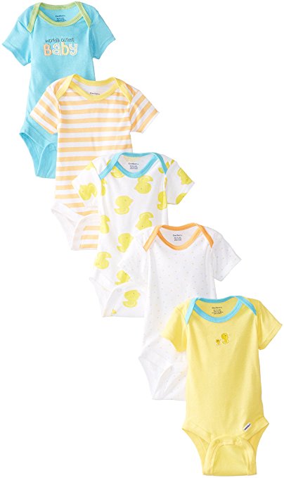 Gerber Baby Girls' 5 Pack Onesies