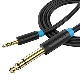 Vention 3.5mm to 6.35mm Adapter Jack Audio Cable for Mixer Amplifier Male to Male Aux Cabo (10ft/3m)