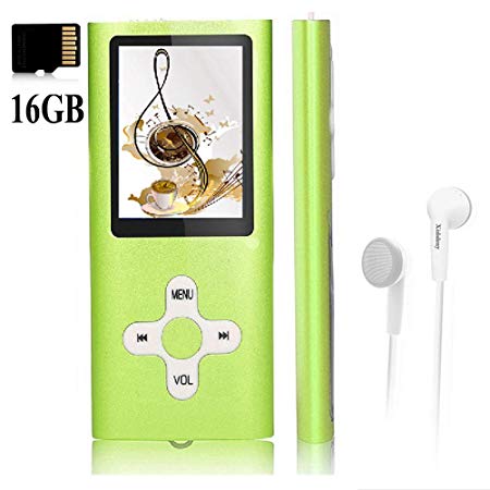 Mp3 Player,Music Player with a 16 GB Memory Card Portable Digital Music Player/Video/Voice Record/FM Radio/E-Book Reader/Photo Viewer/1.8 LCD ¡­