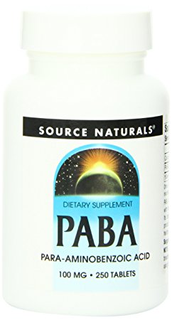 Source Naturals PABA, 100mg, 250 Tablets