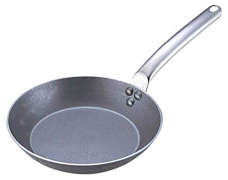 De Buyer 5130.24 Carbone Plus Round Frying Pan with Stainless Steel Cold Handle, 24 cm Diameter