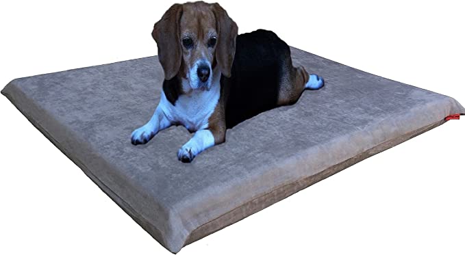 Dogbed4less 2 Pack Gel Cooling Memory Foam Dog Bed for Small Medium to Large Pet, Waterproof Liner with Washable Durable External Cover