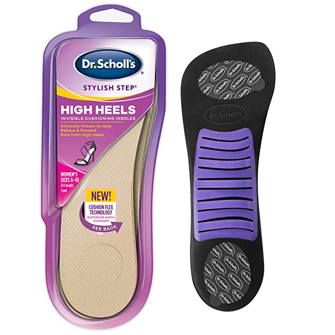 Dr. Scholl's Soft Cushioning Insoles for High Heels, Proven to Help Prevent Pain in High Heels (for Women's 6-10)