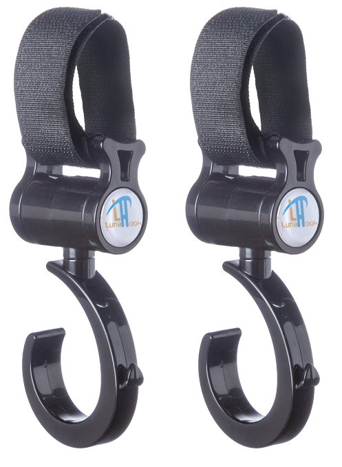 Stroller Hook By Luna - Universal Fit for All Strollers - Exceptional Quality - Lifetime Guarantee
