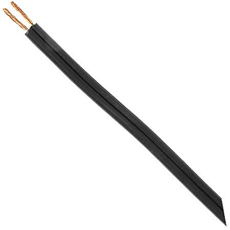 Zip cord lamp wire, 18/2 SPT-1, black 50' roll.