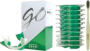 Opalescence Go 15- Prefilled Teeth Whitening Trays - 15% Hydrogen Peroxide - (10 Treatments) Made by Ultradent Products. Teeth Whitening Kit -Mint - Includes 2Chill Toothbrush 5194-1T