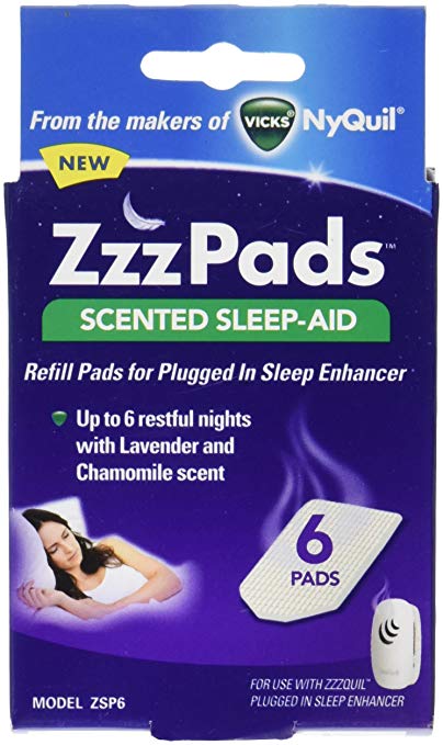 ZzzPads Scented Sleep-Aid Refill Pads for ZzzQuill Plugged in Sleep Enhancer, 6 pads