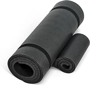 CAP Barbell 1/2-Inch High Density Exercise Yoga Mat with Strap | Multiple Options