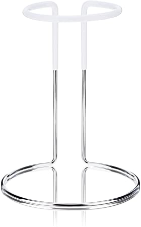 True Wine Decanter Drying Stand and Holder Essential Accessory Glassware Rack for a Spot-Free Finish, Rubber Coating Protects Glass, 9.5", Chrome Plated Iron