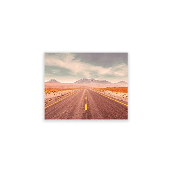 Humble Chic Wall Art Prints - Unframed HD Printed Modern Picture Poster Decorations for Home Decor Living Dining Bedroom Kitchen Bathroom Office Dorm Room - Endless Highway Desert, 8x10 Horizontal