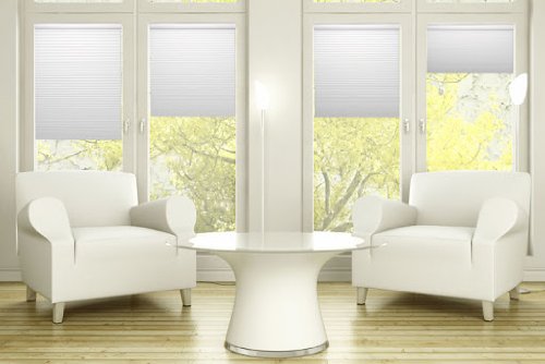 9/16" Single Cell Light Filtering Cordless Cellular Shade, Color: Cream, Size: 40"W x 60"H