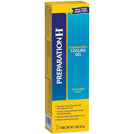 Preparation H Hemorrhoid Symptom Treatment Cooling Gel (1.8 Ounce tube), Fast Discomfort Relief with Vitamin E and Aloe