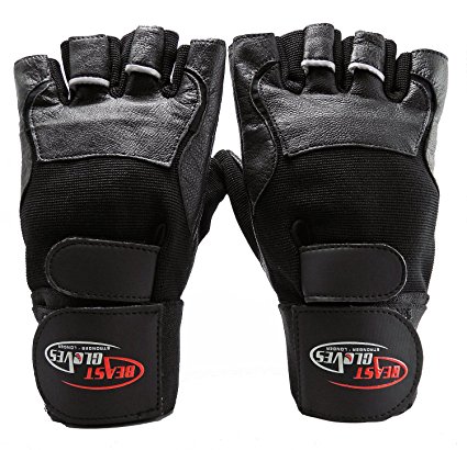 Beast Gloves - Weightlifting Gloves with Wrist Support Strap Wrap - Workout Bodybuilding, Crossfit, Weight Lifting, Cross Training, Heavy Lifting - Superior Quality