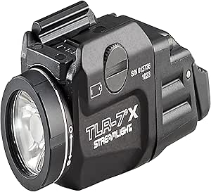 Streamlight 69455 TLR-7 X USB Multi-Fuel, Low-Profile, Rail-Mounted Light with Interchangeable Rear Paddle Switches, Black