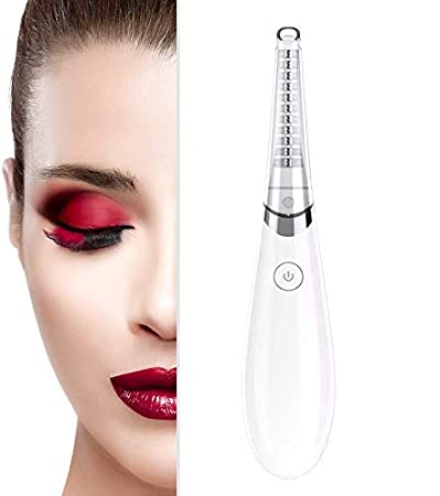 Eyelash Curler,Heated Eyelash Curler Upgrade Rechargeable Eyelash Curlers Electric Eye Lash Curling Tool with Led-White