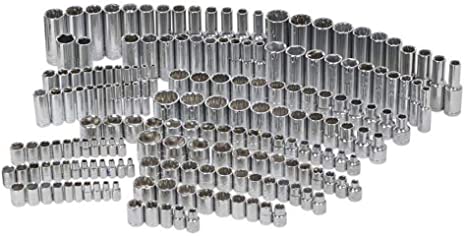 Husky 1/4 in., 3/8 in., and 1/2 in. Drive Socket Set (200-Piece)-H200MSS