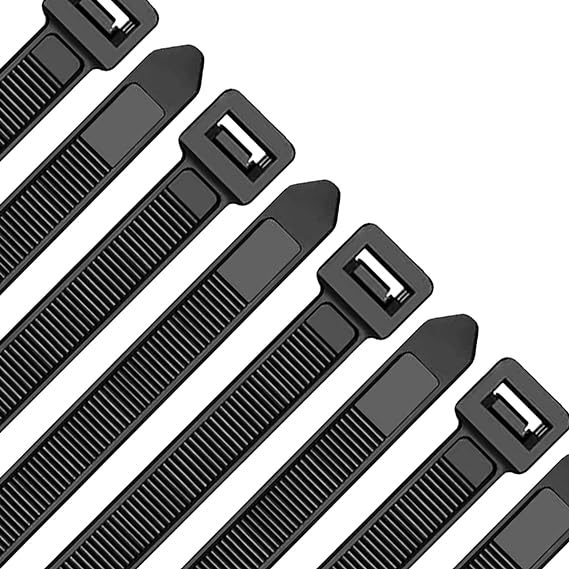Oksdown 100 Pack 8 inch Black Heavy Duty Zip Ties Thick Cable Ties with 120 lbs Tensile Strength Large Plastic Wire Ties