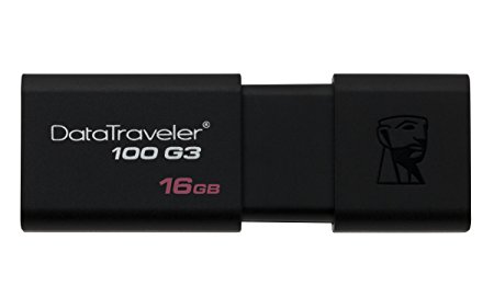 Kingston Digital 16GB DataTraveler 100 G3 USB 3.0 Flash Drive, 2 Pack (KW-U711602-8A)