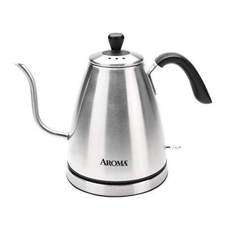 Aroma Housewares AWK-210SB Electric Water Kettle, 1.0 Liter, Sliver