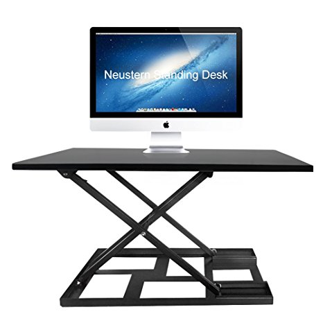 Standing Desk Converter Adjustable Height Neustern Easy Up and Down Multifunction Desk - Sit to Stand Workstation ( Large Size 32'' X 22'' X 16.9'' ) Fully Assembled