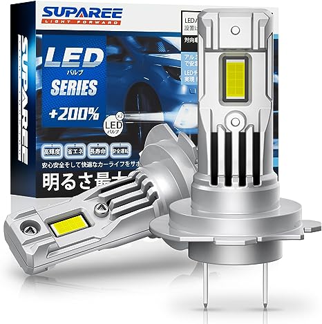 「超ミニサイズ爆光H7モデル」SUPAREE H7 LED ヘッドライト H7 爆光 led ヘッドライト 新車検対応 H7 車用LEDバルブ H7 ハイパワー30W ファン付き led 純正交換 超高輝度 12V車(ハイブリッド車・EV車対応) ホワイト 6500K 2個セット