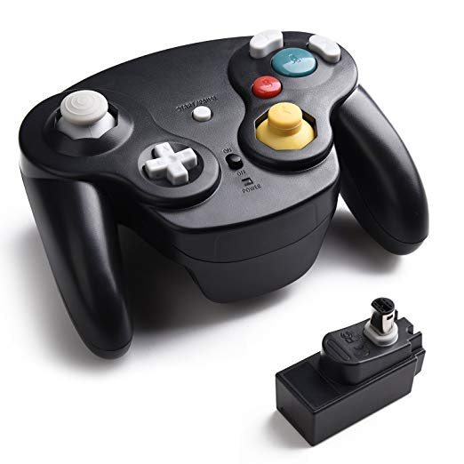 for Nintendo Gamecube Controller, iNNEXT 2.4 GHz Wavebird Style Wireless Gamecube GC Controller Gamepad Joystick with Receiver Adapter for Classic Nintendo Gamecube GC NGC Video Game Console